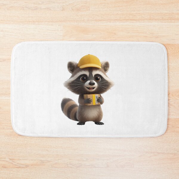 Item preview, Cute Delivery Raccoon with Package designed and sold by raccoonmerch.