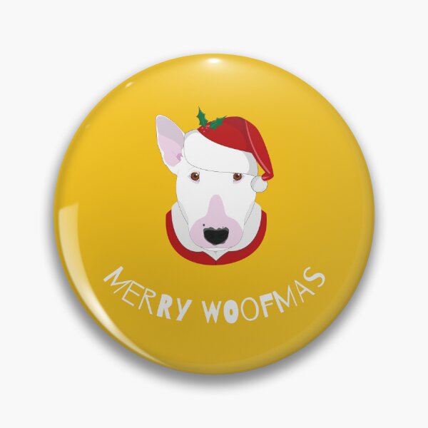Item preview, Merry Woofmas | Bull Terrier | White designed and sold by annemyne.