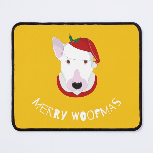 Item preview, Merry Woofmas | Bull Terrier | White designed and sold by annemyne.