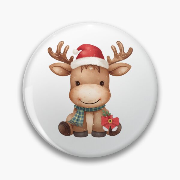 Item preview, Bison with Christmas Hat designed and sold by Fouziaart08.