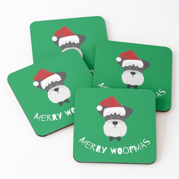 Item preview, Merry Woofmas | Schnauzer | White designed and sold by annemyne.
