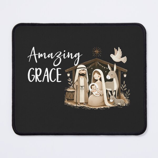 Item preview, Amazing Grace with Christmas Nativity designed and sold by simplydesignart.