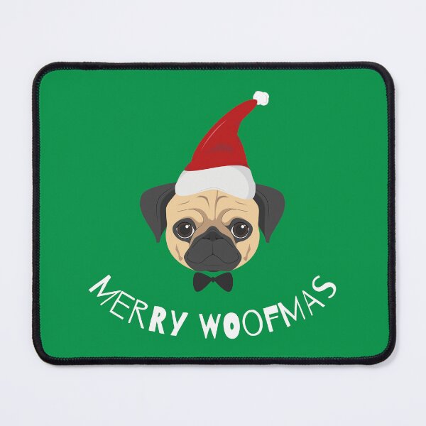Item preview, Merry Woofmas | Pug | White designed and sold by annemyne.