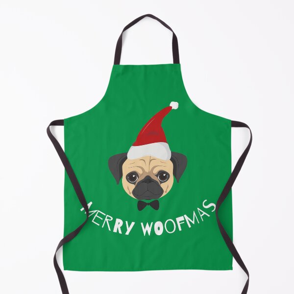 Item preview, Merry Woofmas | Pug | White designed and sold by annemyne.