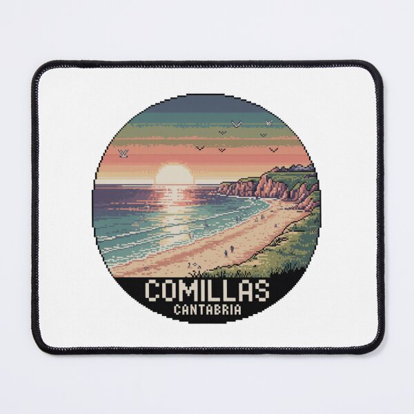 Item preview, Comillas Cantabria Sunset Beach Pixel Art designed and sold by CircinusStore.