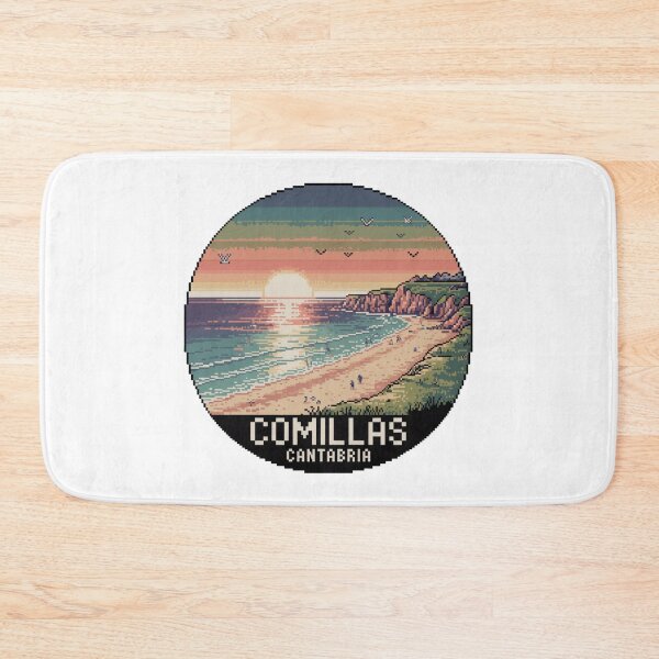 Item preview, Comillas Cantabria Sunset Beach Pixel Art designed and sold by CircinusStore.