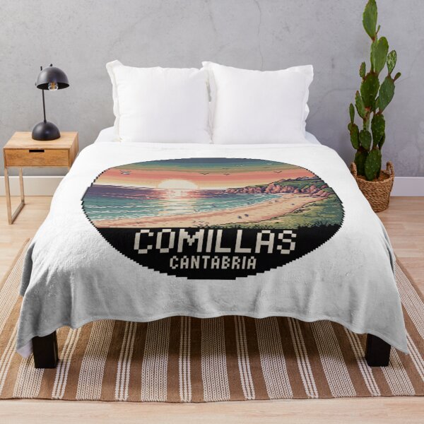 Item preview, Comillas Cantabria Sunset Beach Pixel Art designed and sold by CircinusStore.