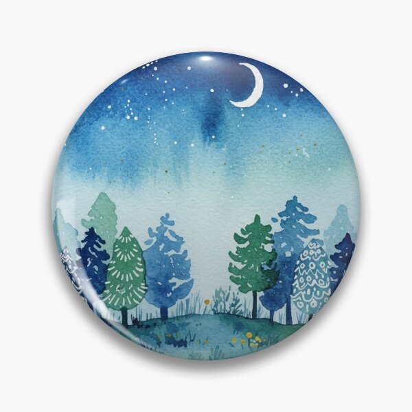 Item preview, Coniferous forest under a starry sky designed and sold by Design4uStudio.