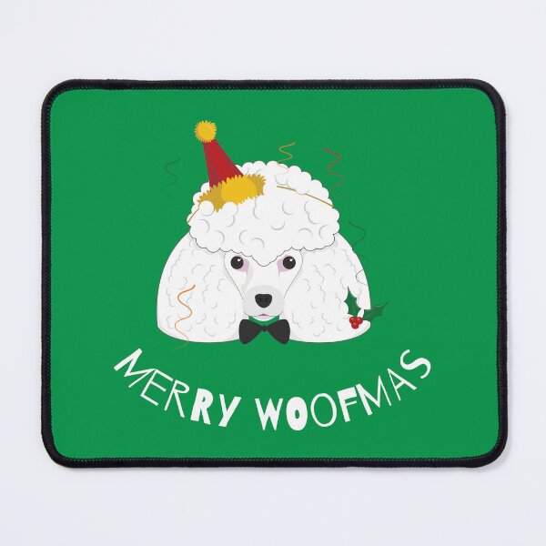 Item preview, Merry Woofmas | Poodle | White designed and sold by annemyne.