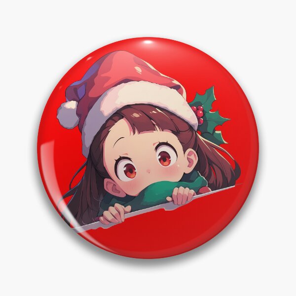 Item preview, Atsuko Kagari Little Witch Academia Chibi Kawaii Christmas Peeker Anime Girl Holiday Joy designed and sold by TorbenKuhano.