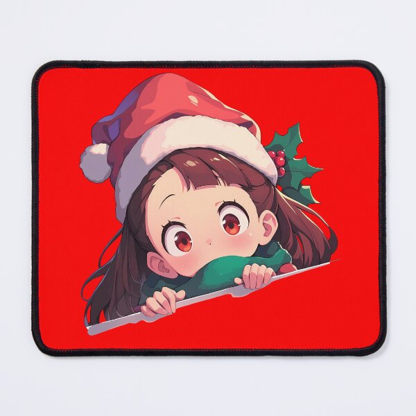 Item preview, Atsuko Kagari Little Witch Academia Chibi Kawaii Christmas Peeker Anime Girl Holiday Joy designed and sold by TorbenKuhano.
