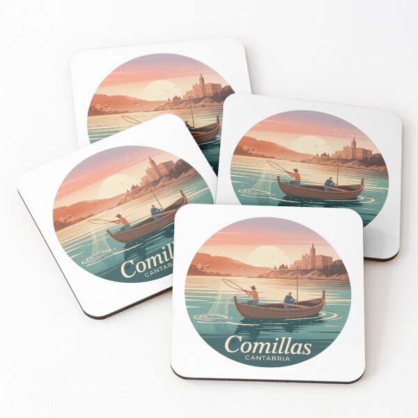Item preview, Comillas Cantabria Fishermen Coastal Sunset designed and sold by CircinusStore.