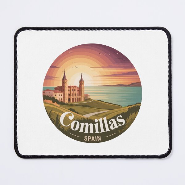 Item preview, Comillas Spain Sunset Coastal Illustration designed and sold by CircinusStore.
