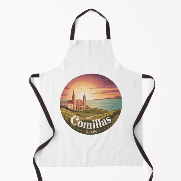 Item preview, Comillas Spain Sunset Coastal Illustration designed and sold by CircinusStore.
