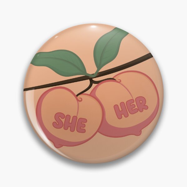Item preview, Peaches She/Her Pronouns designed and sold by MoonMint.