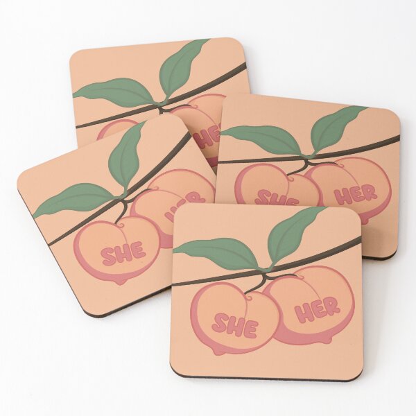 Item preview, Peaches She/Her Pronouns designed and sold by MoonMint.