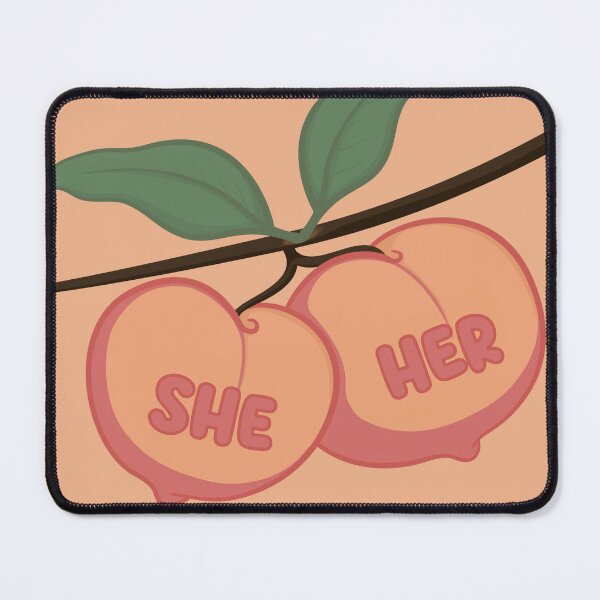 Item preview, Peaches She/Her Pronouns designed and sold by MoonMint.