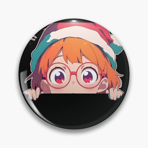 Item preview, Lotte Yanson Little Witch Academia Chibi Kawaii Christmas Peeker Anime Girl Holiday Cheer designed and sold by TorbenKuhano.