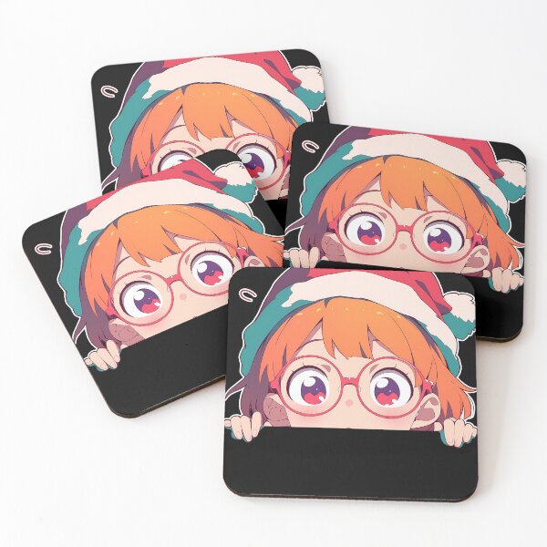 Item preview, Lotte Yanson Little Witch Academia Chibi Kawaii Christmas Peeker Anime Girl Holiday Cheer designed and sold by TorbenKuhano.