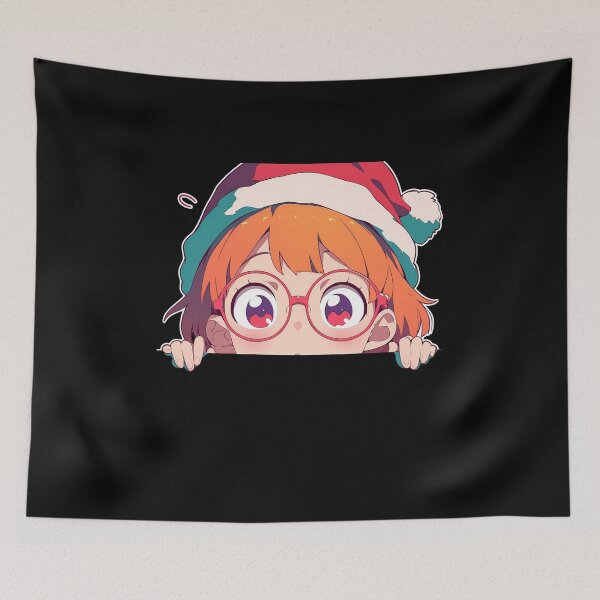 Item preview, Lotte Yanson Little Witch Academia Chibi Kawaii Christmas Peeker Anime Girl Holiday Cheer designed and sold by TorbenKuhano.