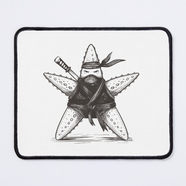 Item preview, Ninja Starfish Warrior – Funny Sea Samurai Illustration designed and sold by artby-tania.