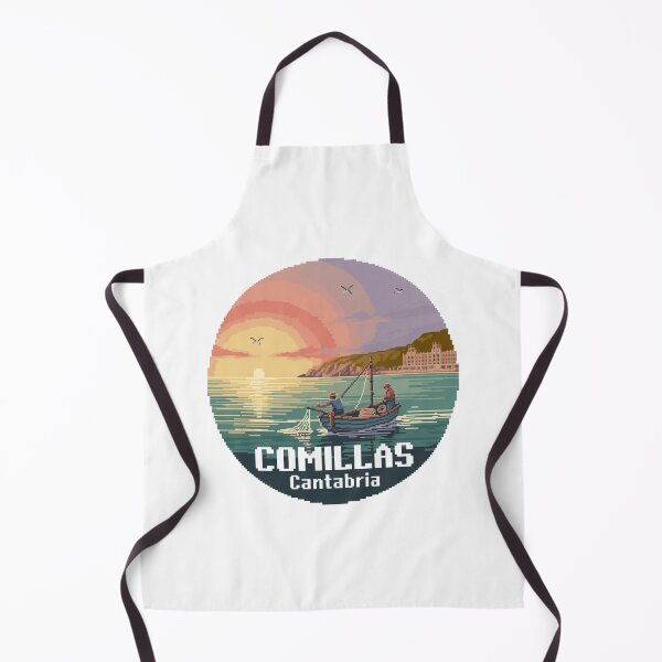Item preview, Comillas Cantabria Fishermen Sunset Pixel Art designed and sold by CircinusStore.