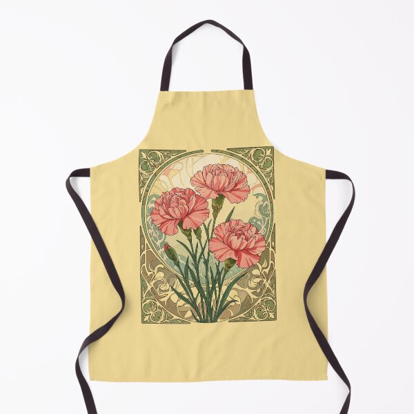Item preview, January Birthday Pink Carnations Art Nouveau Style designed and sold by taiche.