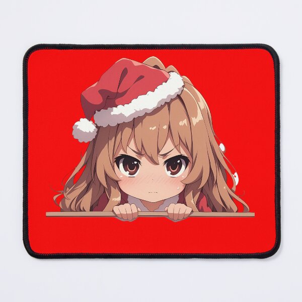 Item preview, Taiga Aisaka Toradora Chibi Kawaii Christmas Peeker Anime Girl Holiday Spirit designed and sold by TorbenKuhano.