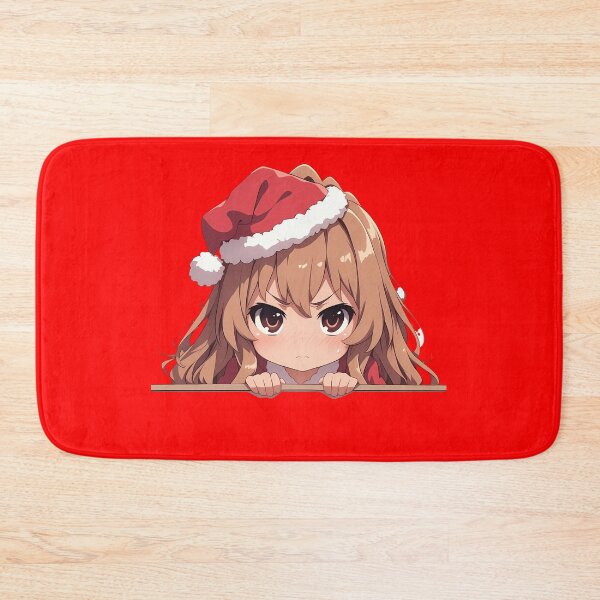 Item preview, Taiga Aisaka Toradora Chibi Kawaii Christmas Peeker Anime Girl Holiday Spirit designed and sold by TorbenKuhano.