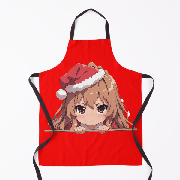Item preview, Taiga Aisaka Toradora Chibi Kawaii Christmas Peeker Anime Girl Holiday Spirit designed and sold by TorbenKuhano.