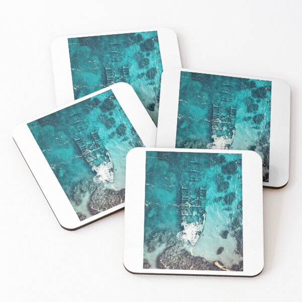 Item preview, Ship Wreck In Turquoise Sea Photographic Print designed and sold by Mother-Nature65.