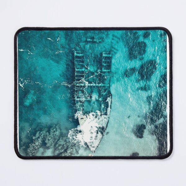 Item preview, Ship Wreck In Turquoise Sea Photographic Print designed and sold by Mother-Nature65.