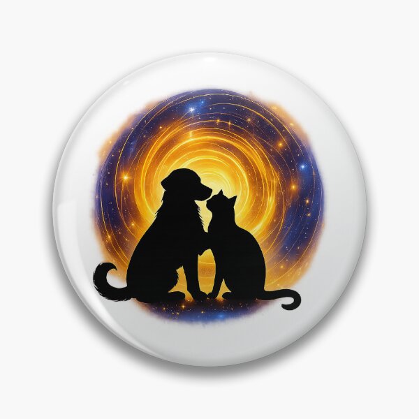 Item preview, Dog and Cat – Cosmic Bond designed and sold by Meta Mirage .