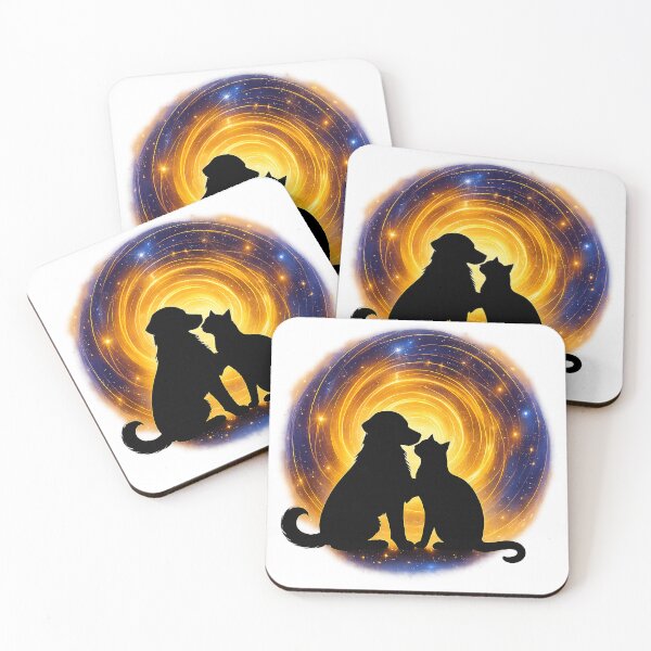 Item preview, Dog and Cat – Cosmic Bond designed and sold by Meta Mirage .