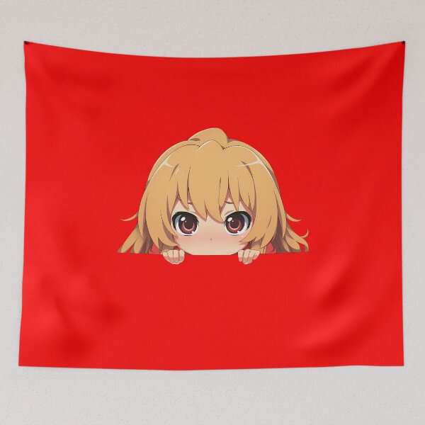 Item preview, Minori Kushieda Toradora Chibi Kawaii Christmas Peeker Anime Girl Holiday Joy designed and sold by TorbenKuhano.