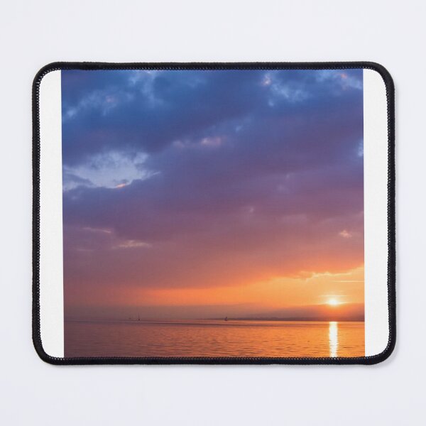 Item preview, Blue Cloudy Sky Sunset Over Water Photographic Print designed and sold by Mother-Nature65.
