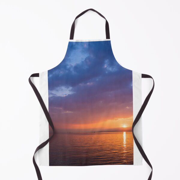 Item preview, Blue Cloudy Sky Sunset Over Water Photographic Print designed and sold by Mother-Nature65.