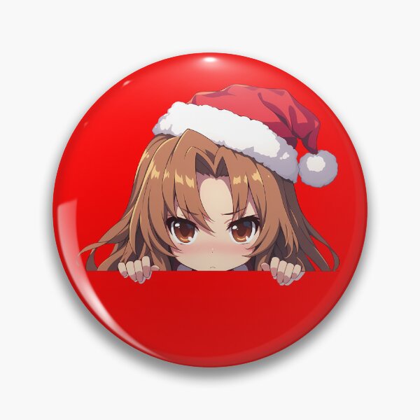 Item preview, Ami Kawashima Toradora Chibi Kawaii Christmas Peeker Anime Girl Holiday Charm designed and sold by TorbenKuhano.