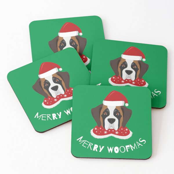Item preview, Merry Woofmas | St. Bernard | White designed and sold by annemyne.