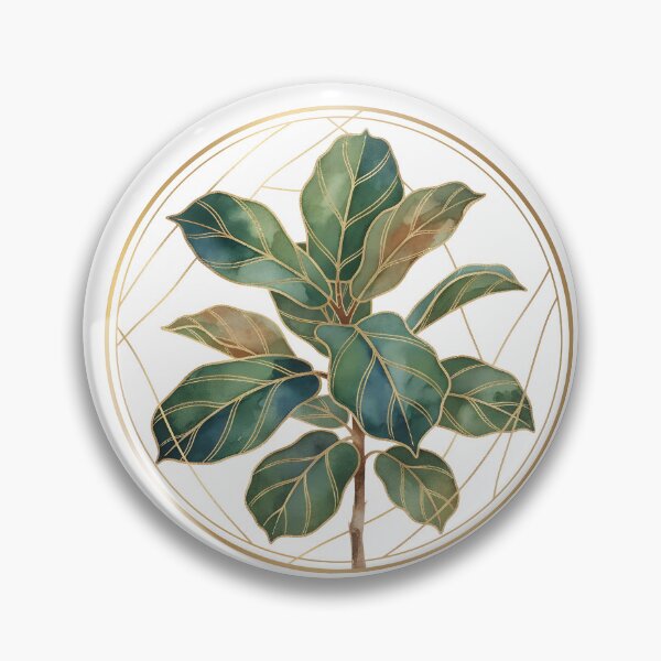 Item preview, Elegant Fiddle Leaf Fig Emblem designed and sold by Edwin's Art Shop.
