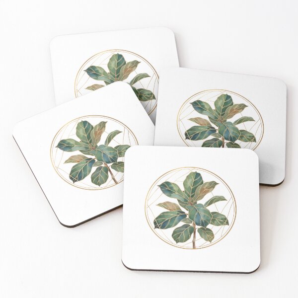 Item preview, Elegant Fiddle Leaf Fig Emblem designed and sold by Edwin's Art Shop.