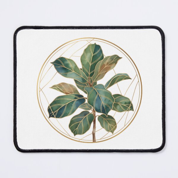 Item preview, Elegant Fiddle Leaf Fig Emblem designed and sold by Edwin's Art Shop.