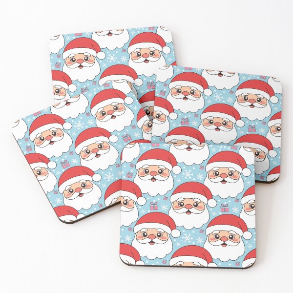 Item preview, “Seamless pattern with cute Santa faces designed and sold by Meemaart.