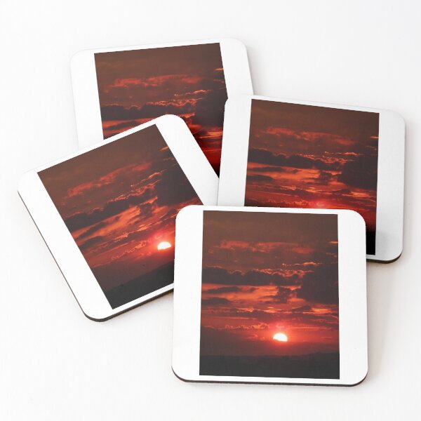 Item preview, Hot Sunset In Cloudy Sky Photographic Print designed and sold by Mother-Nature65.