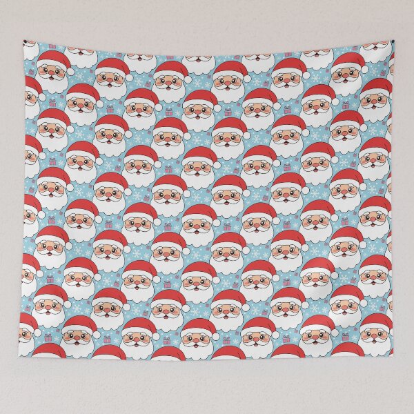 Item preview, “Seamless pattern with cute Santa faces designed and sold by Meemaart.