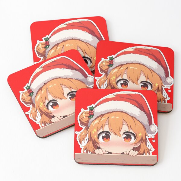 Item preview, Yui Yuigahama Oregairu Chibi Kawaii Christmas Peeker Anime Girl Holiday Brightness designed and sold by TorbenKuhano.