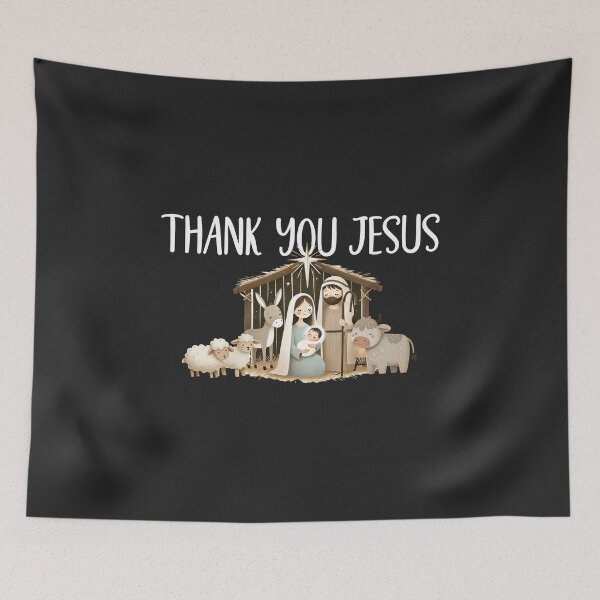 Item preview, Thank You Jesus and the Christmas Nativity designed and sold by simplydesignart.