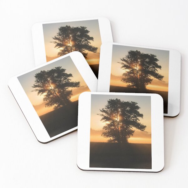 Item preview, Sunset Through Silhouette Tree Photographic Print designed and sold by Mother-Nature65.