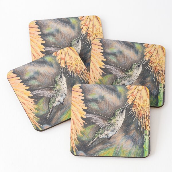 Item preview, Hummingbird and Orange Flowers designed and sold by tomorrowsart.