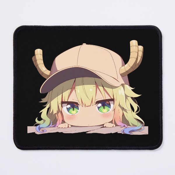 Item preview, Miss Lucoa Kobayashi Maid Dragon Chibi Peeking Cute Cap Rainbow Tips Anime designed and sold by TorbenKuhano.